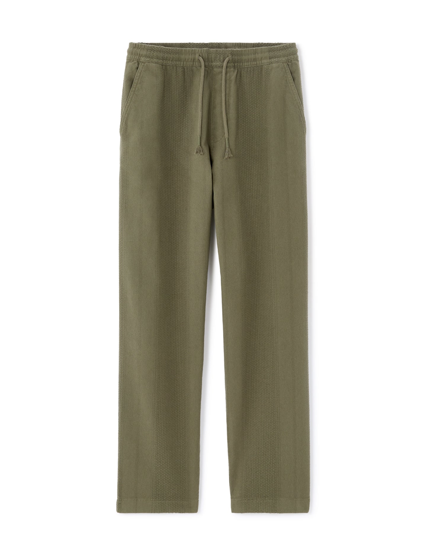 Celio Mens Khaki Solid Straight Fit Cotton Casual Trouser