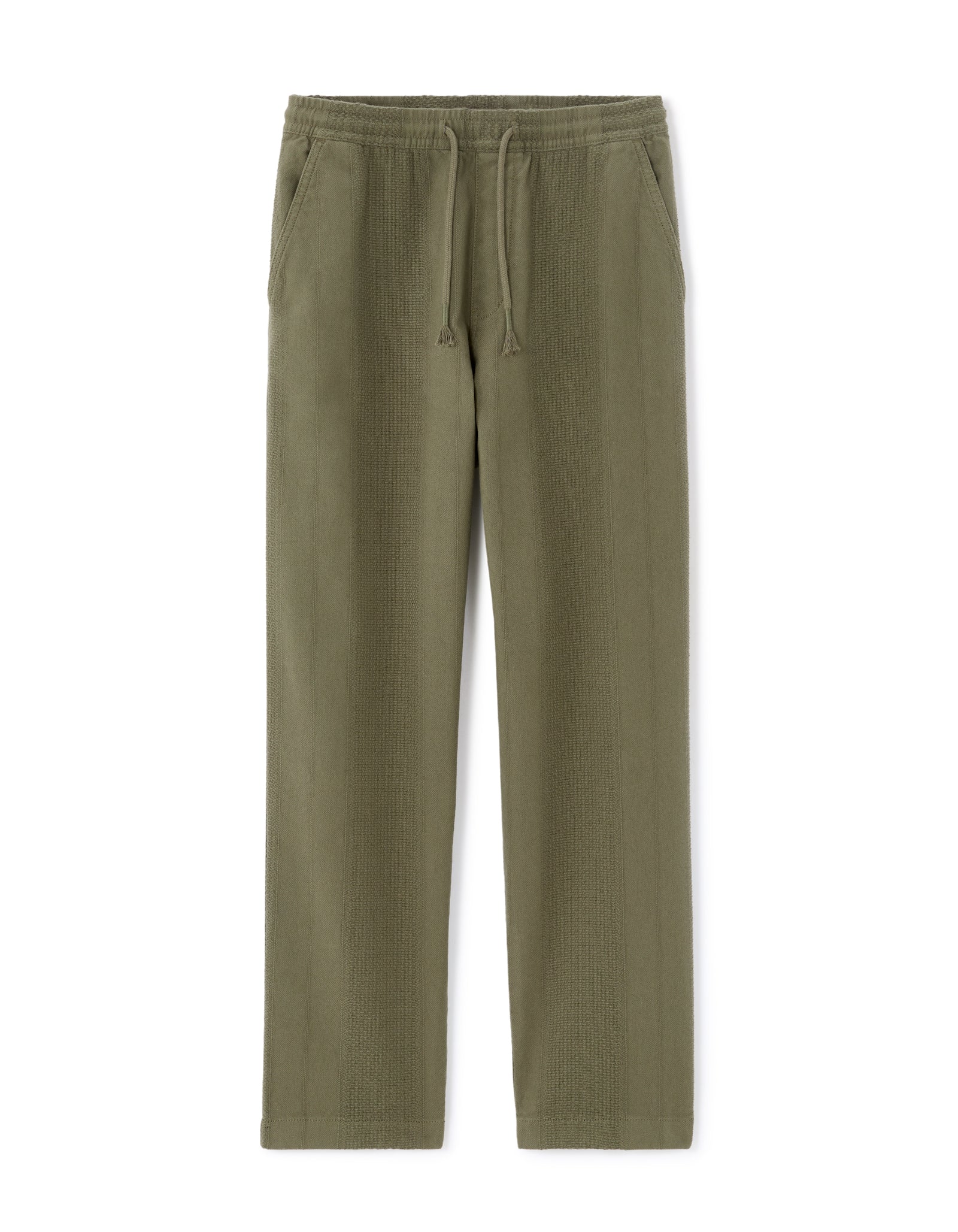 Celio Mens Khaki Solid Straight Fit Cotton Casual Trouser