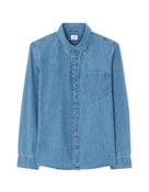 Regular Fit 100% Cotton Solid Spread Collar Shirts - Blue