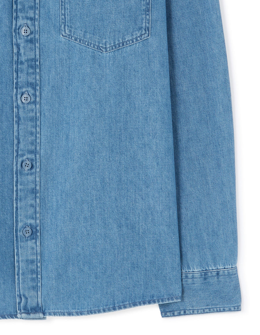 Regular Fit 100% Cotton Solid Spread Collar Shirts - Blue