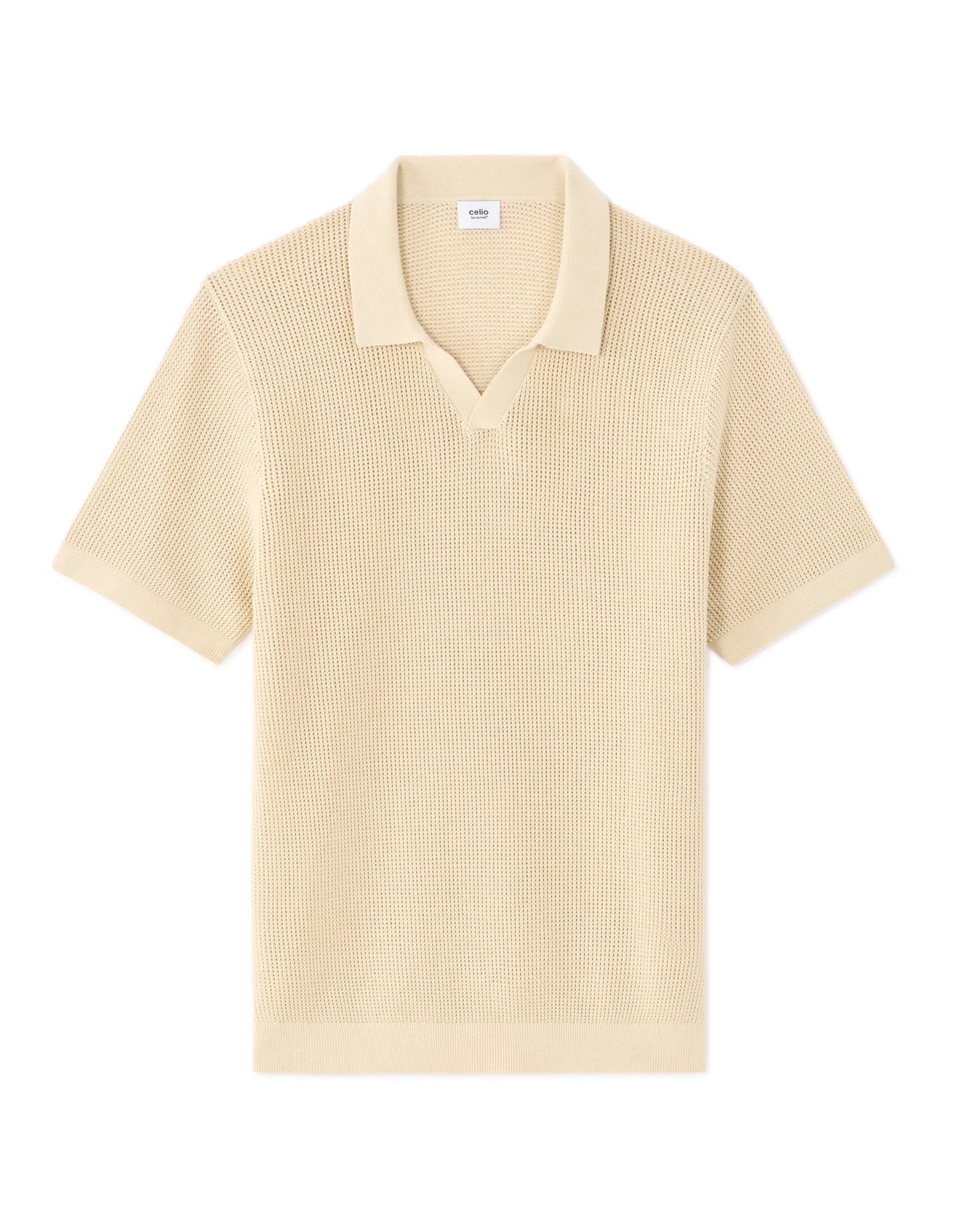 Regular Fit 100% Cotton Polo T-Shirt - Beige