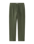 Straight Fit Poly-Cotton Casual Trouser - Olive