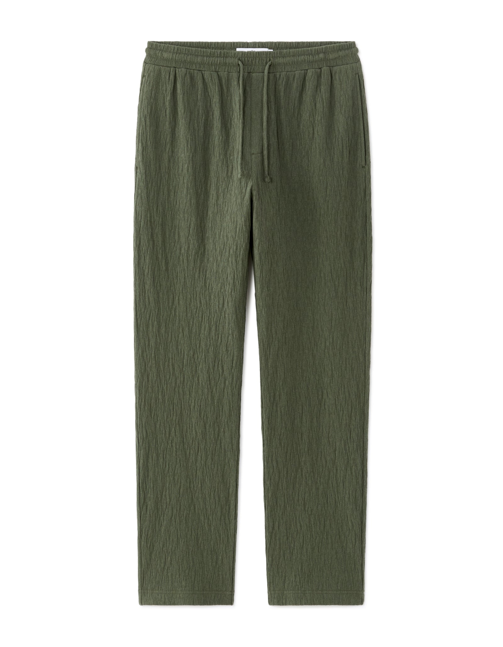 Straight Fit Poly-Cotton Casual Trouser - Olive