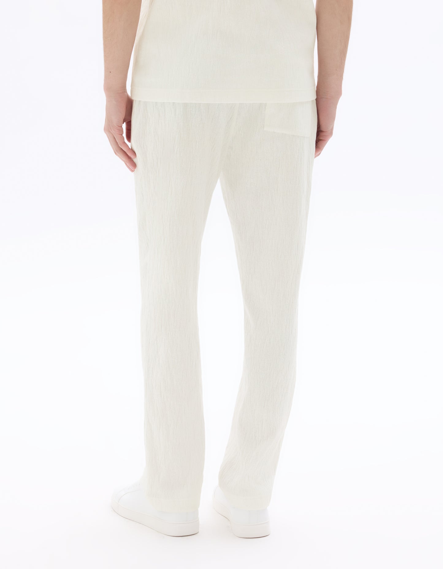 Straight Fit Poly-Cotton Solid Casual Trousers