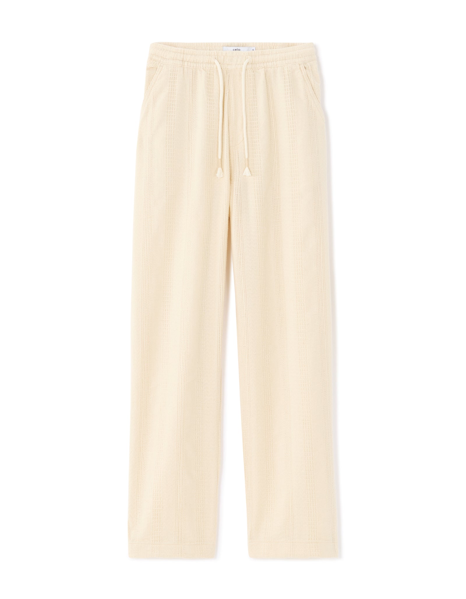 Straight Fit 100% Cotton Solid Casual Trouser - Beige