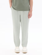 Loose Fit Poly-Cotton Casual Trouser - Green