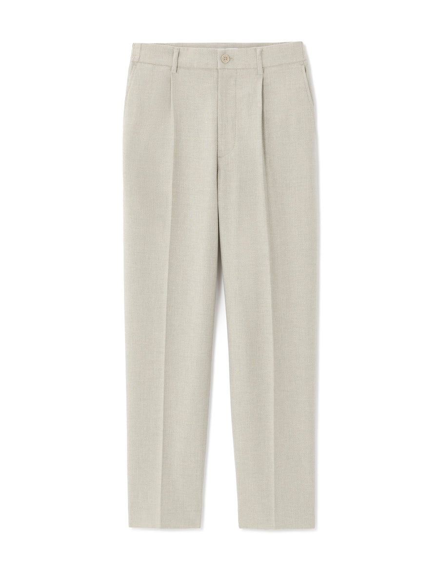 Loose Fit Poly-Cotton Casual Trouser - Grey