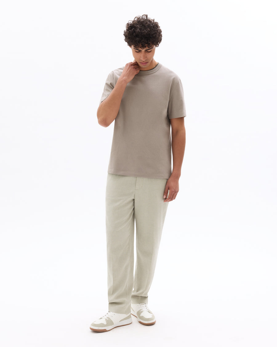 Loose Fit Poly-Cotton Casual Trouser - Grey