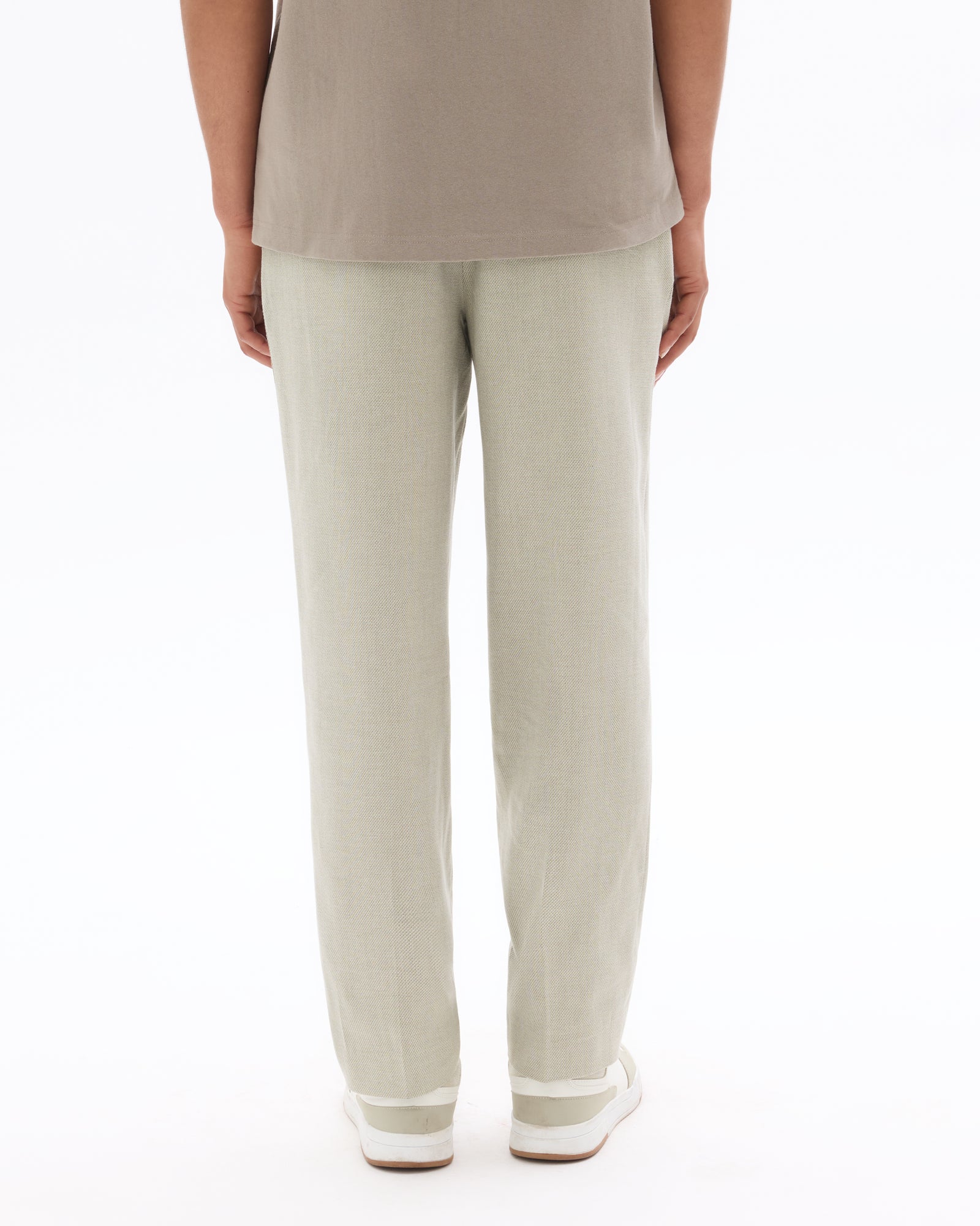 Loose Fit Poly-Cotton Casual Trouser - Grey