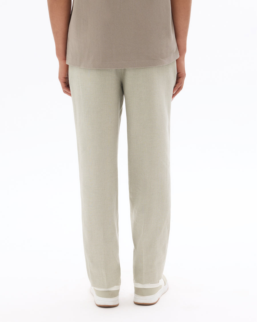 Loose Fit Poly-Cotton Casual Trouser - Grey