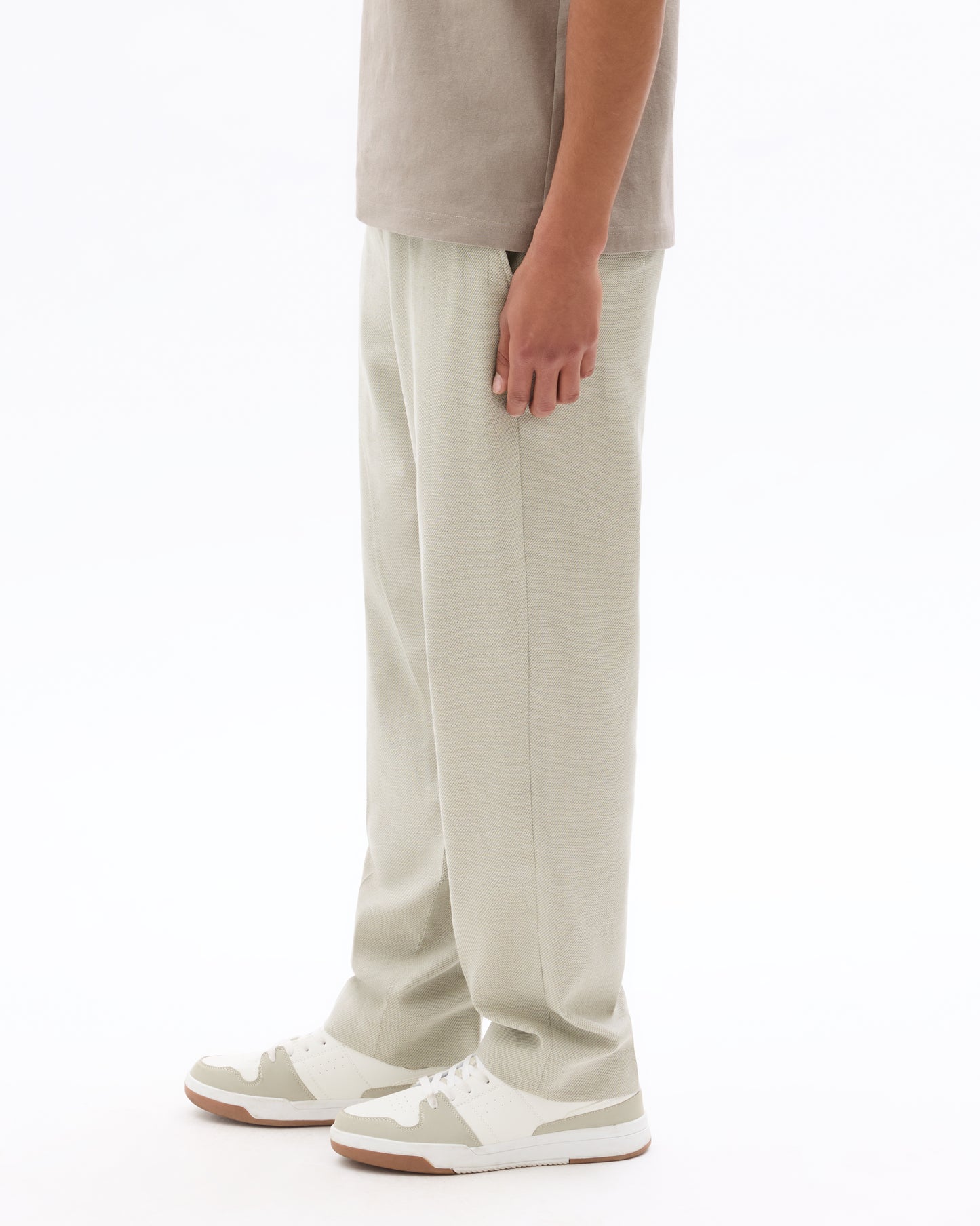 Loose Fit Poly-Cotton Casual Trouser - Grey