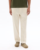 Loose Fit Poly-Cotton Casual Trouser - Off White