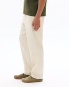 Loose Fit Poly-Cotton Casual Trouser - Off White