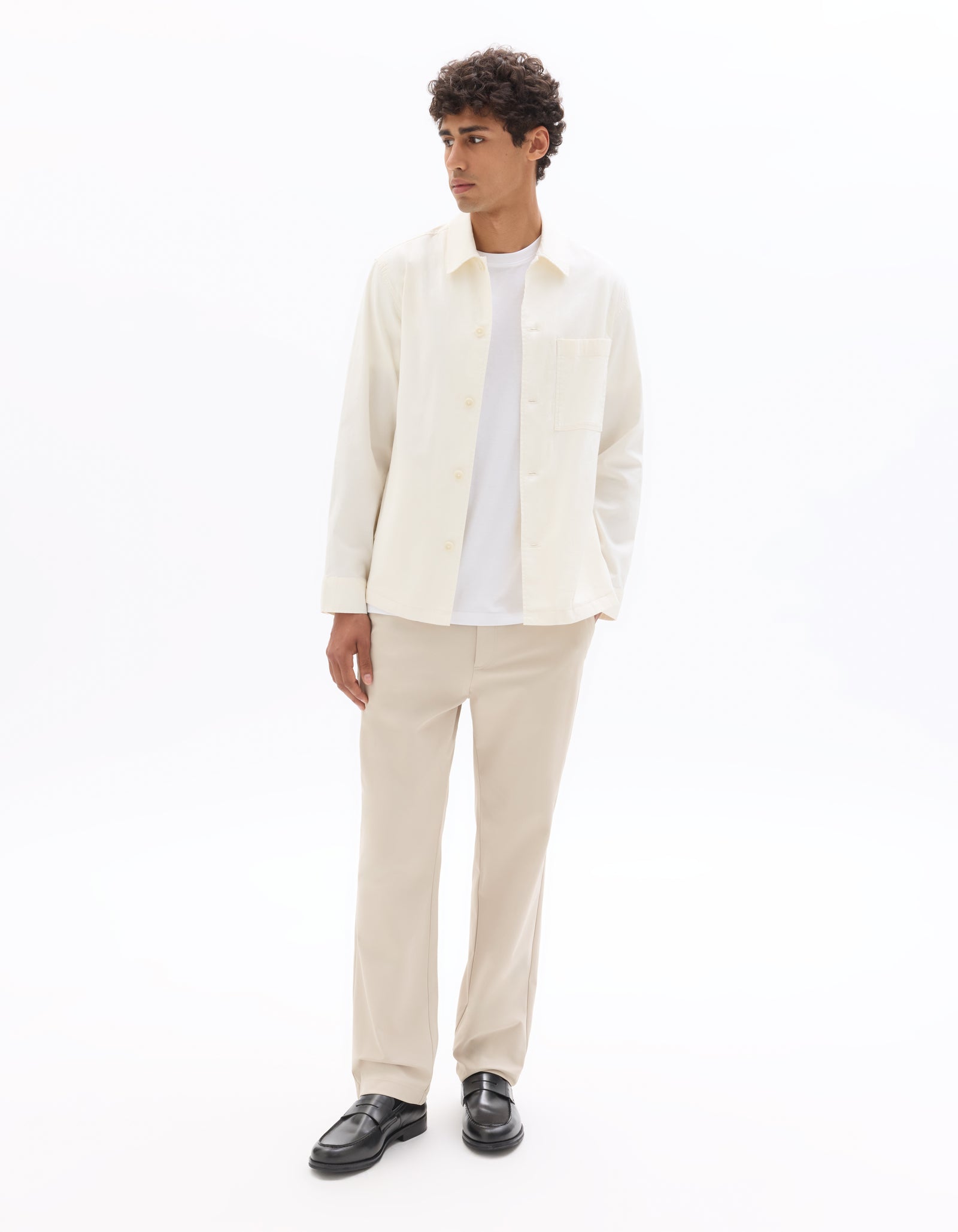 Celio Solid  Poly-Blend Beige Casual Trouser