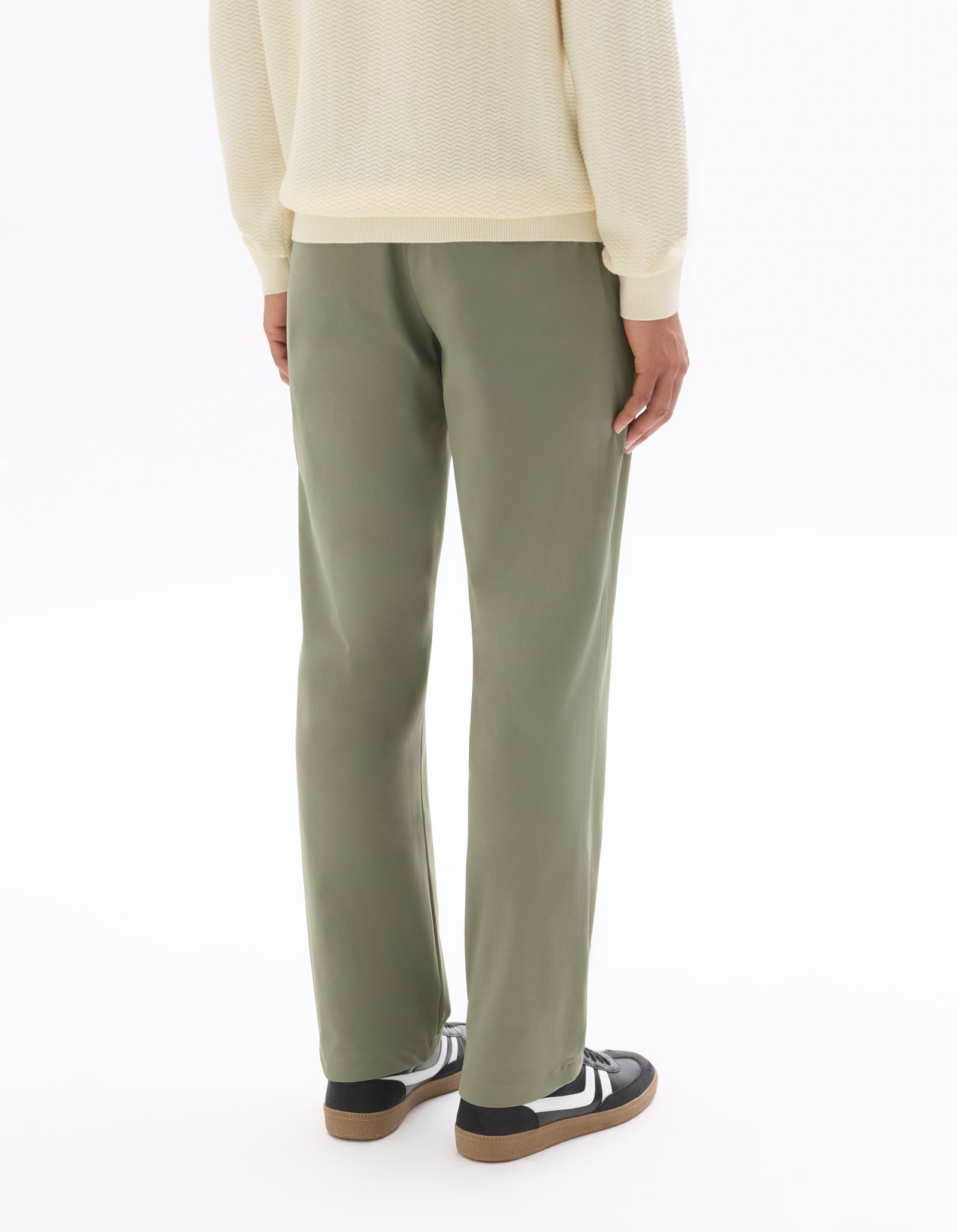 Celio Solid  Poly-Blend Green Casual Trouser