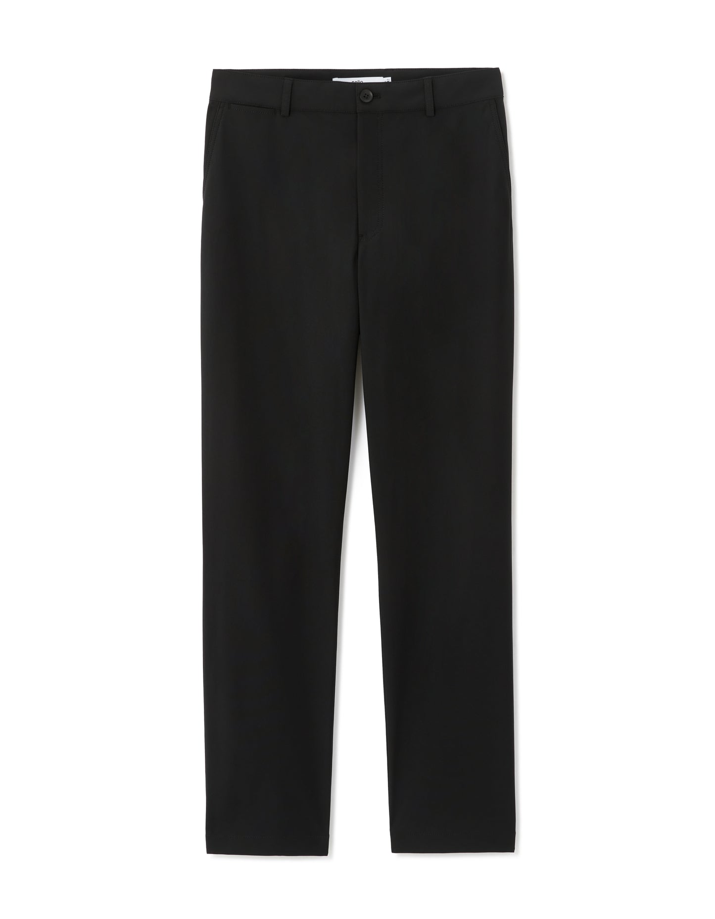 Celio Solid  Poly-Blend Black Casual Trouser