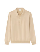 Regular Fit Poly-Cotton Solid Polo Collar Sweaters