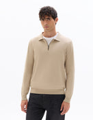 Regular Fit Poly-Cotton Solid Polo Collar Sweaters
