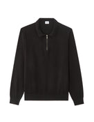 Regular Fit Poly-Cotton Solid Polo Collar Sweaters