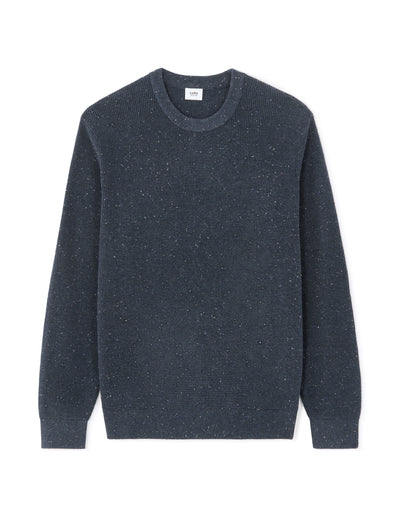 Regular Fit Poly-Cotton Textured Crew Neck Sweaters
