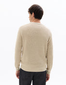 Regular Fit Poly-Cotton Textured Crew Neck Sweaters