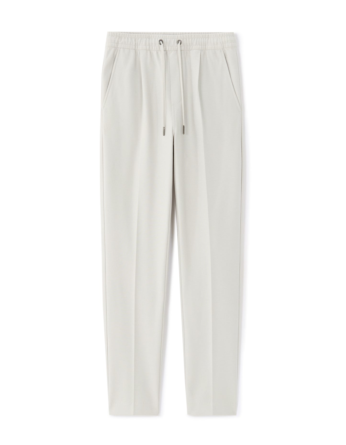 Straight Fit Poly-Cotton Solid Casual Trouser - Grey