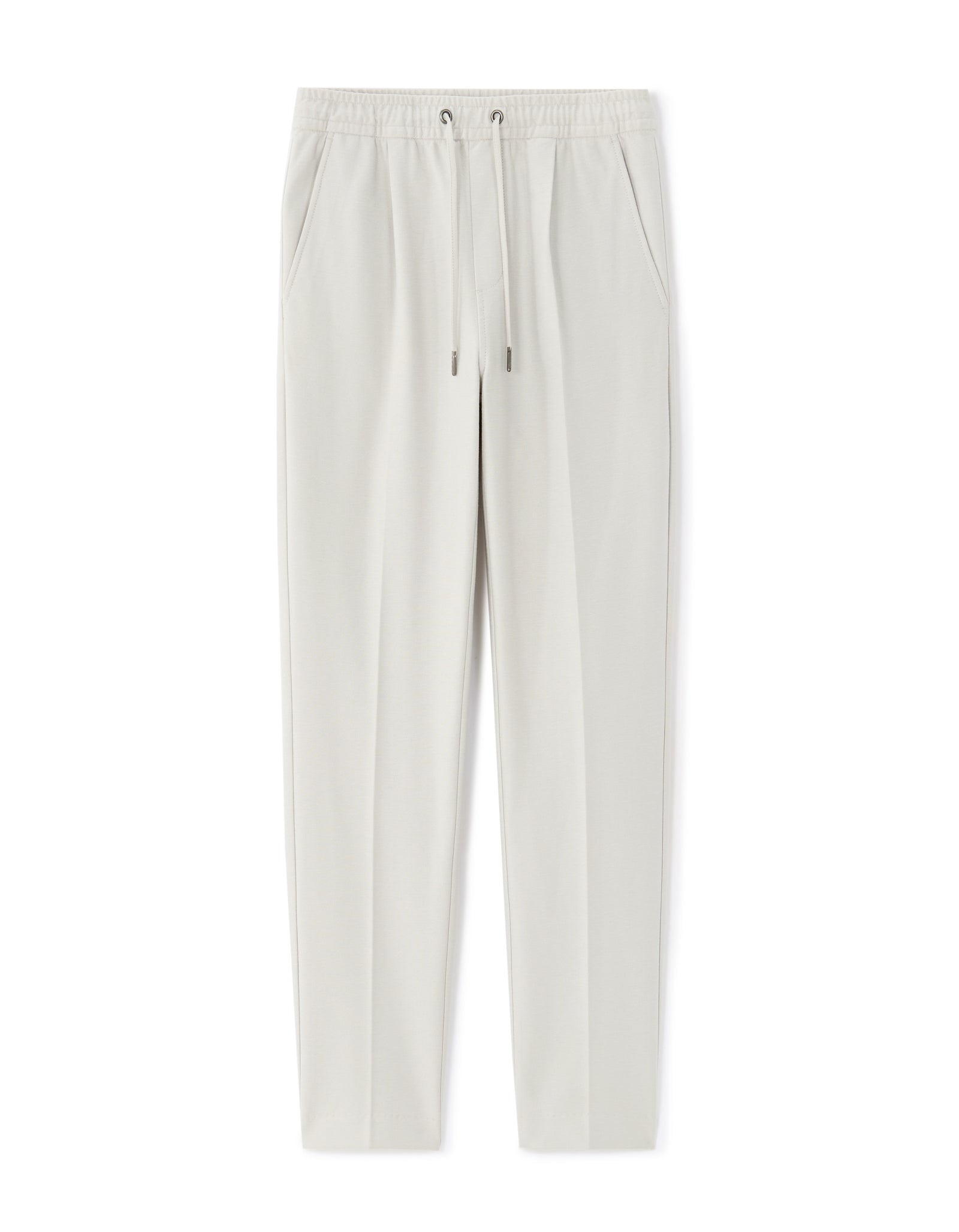 Straight Fit Poly-Cotton Solid Casual Trouser - Grey
