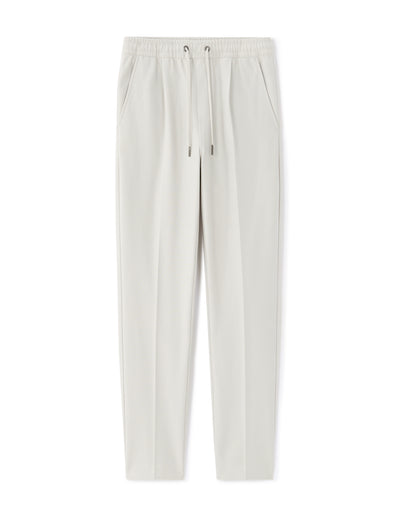 Straight Fit Poly-Cotton Solid Casual Trouser - Grey