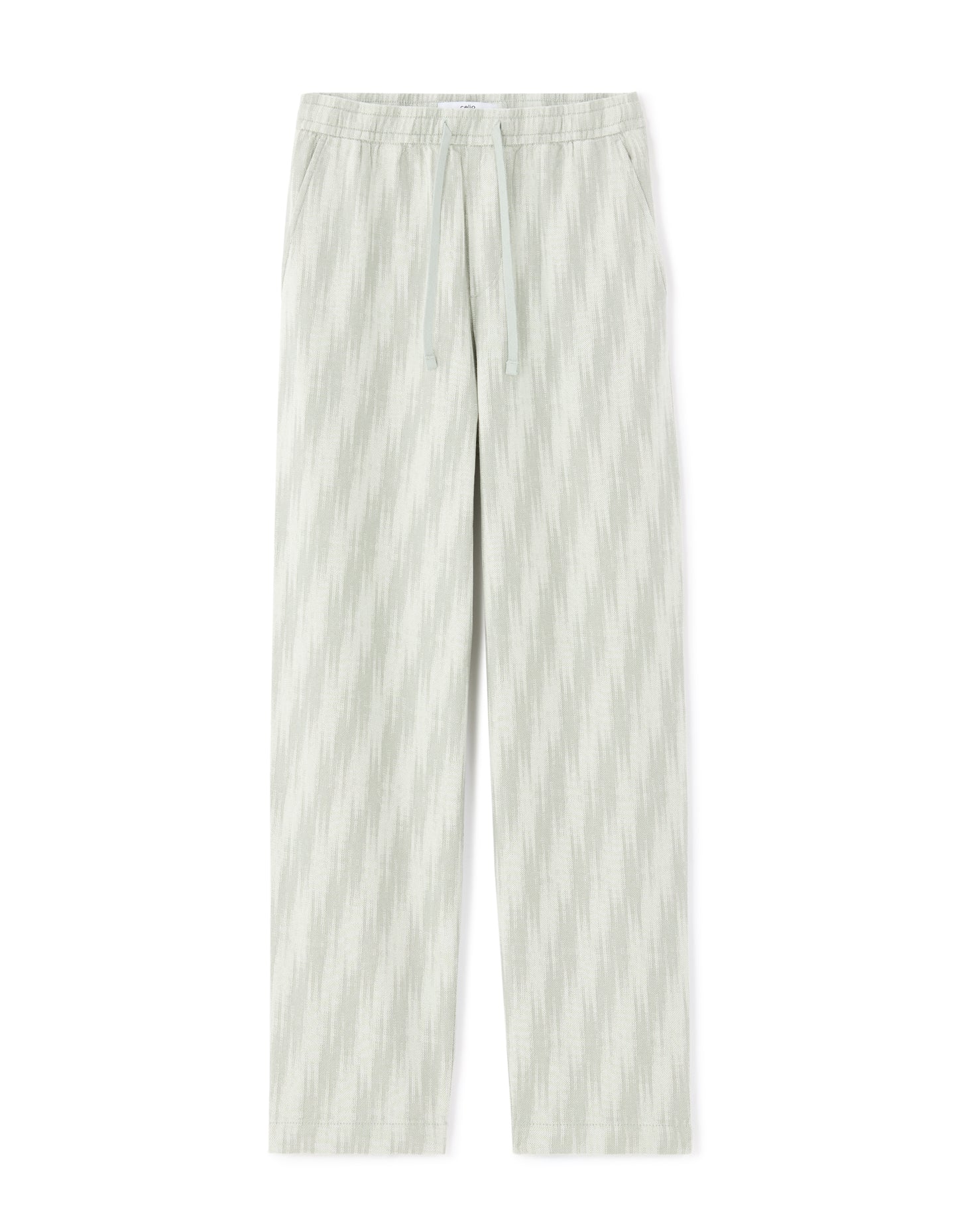 Straight Fit 100% 100% Cotton Printed Casual Trouser - Khaki