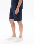 Celio Solid  Cotton Navy Bermuda