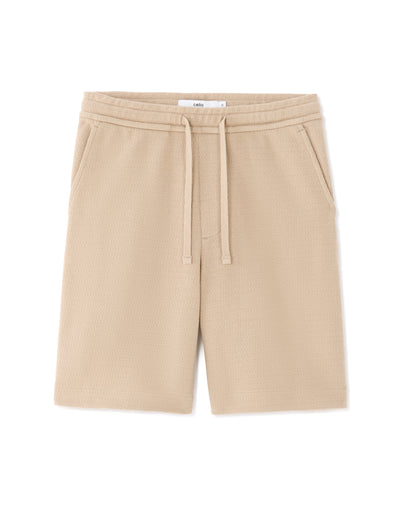 Regular Fit 100% Cotton Shorts - Taupe