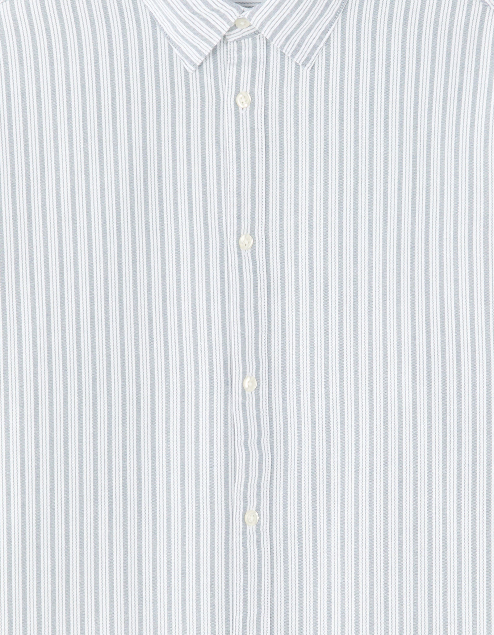 Loose Fit 100% Cotton Spread Collar Shirt - Blue