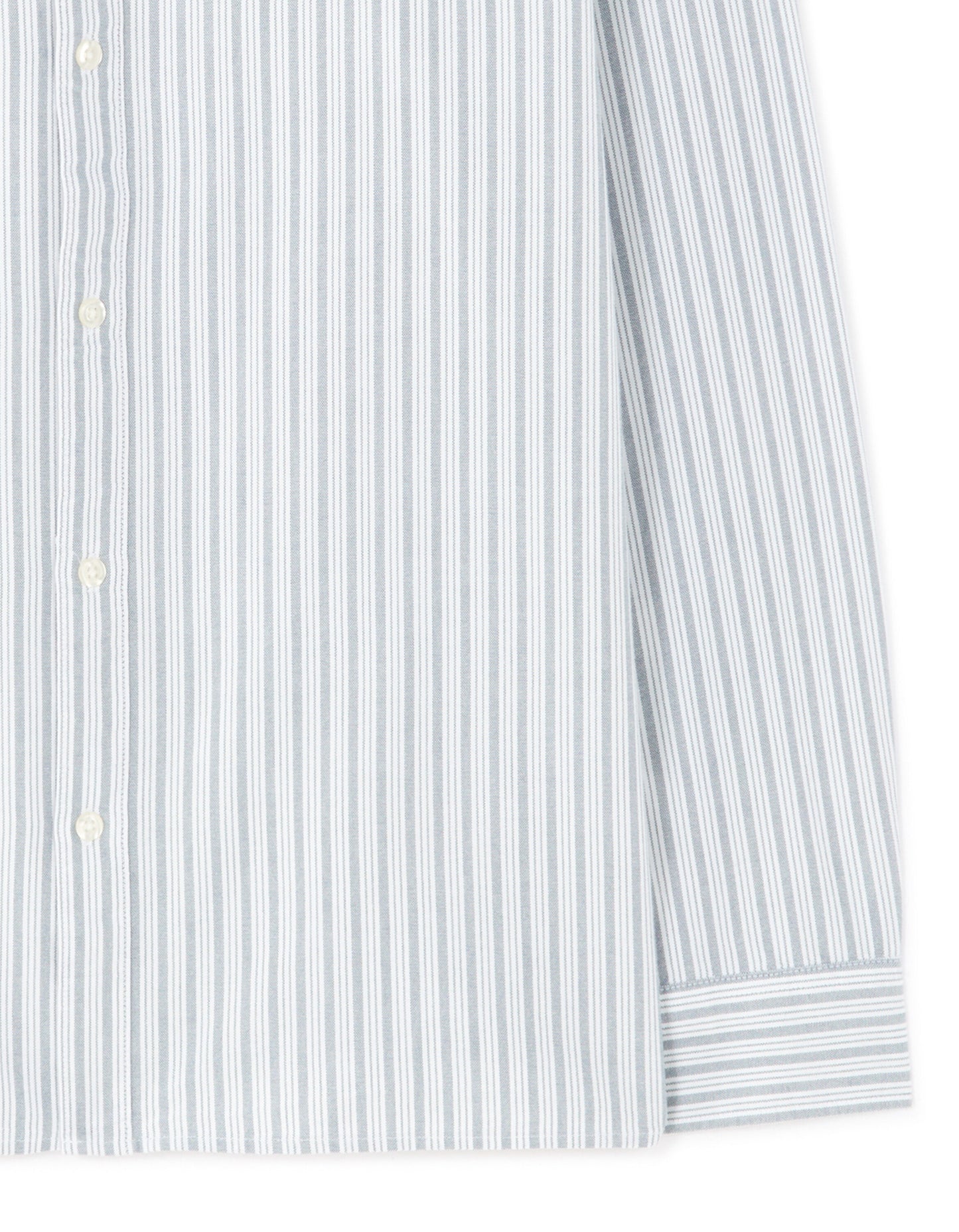 Loose Fit 100% Cotton Spread Collar Shirt - Blue