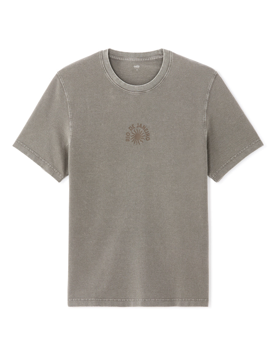 Boxy Fit Poly-Cotton Printed Crew Neck T-Shirts