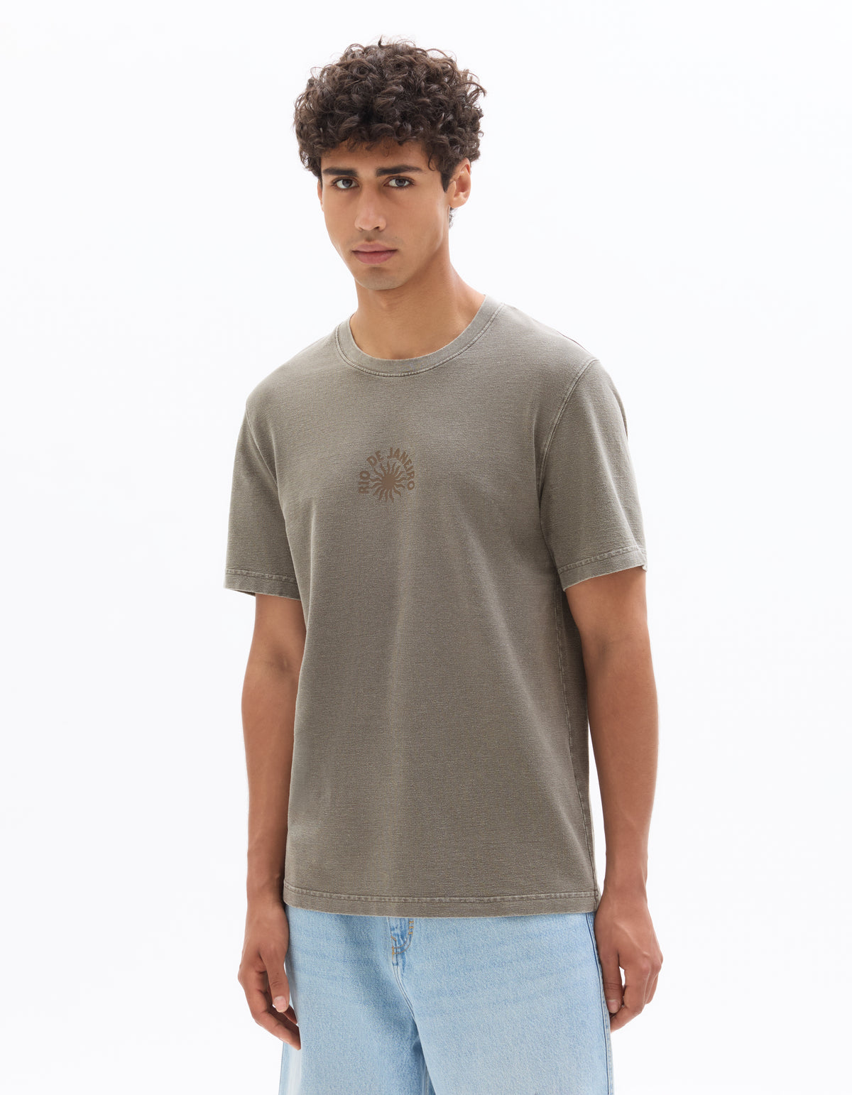 Boxy Fit Poly-Cotton Printed Crew Neck T-Shirts