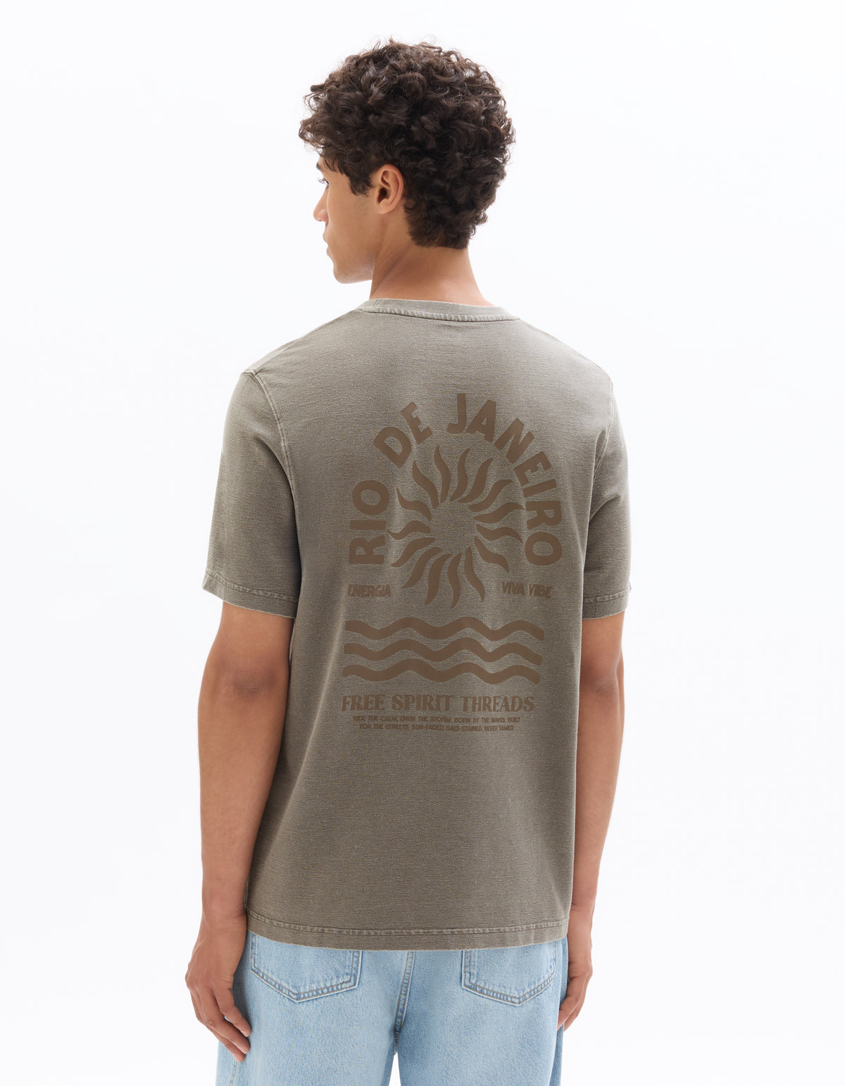 Boxy Fit Poly-Cotton Printed Crew Neck T-Shirts