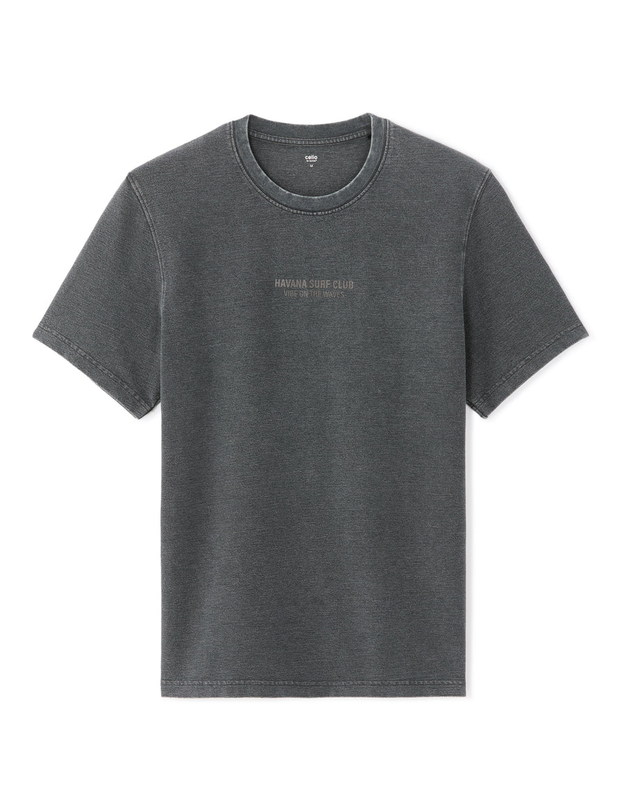 Boxy Fit Poly-Cotton Printed Crew Neck T-Shirts