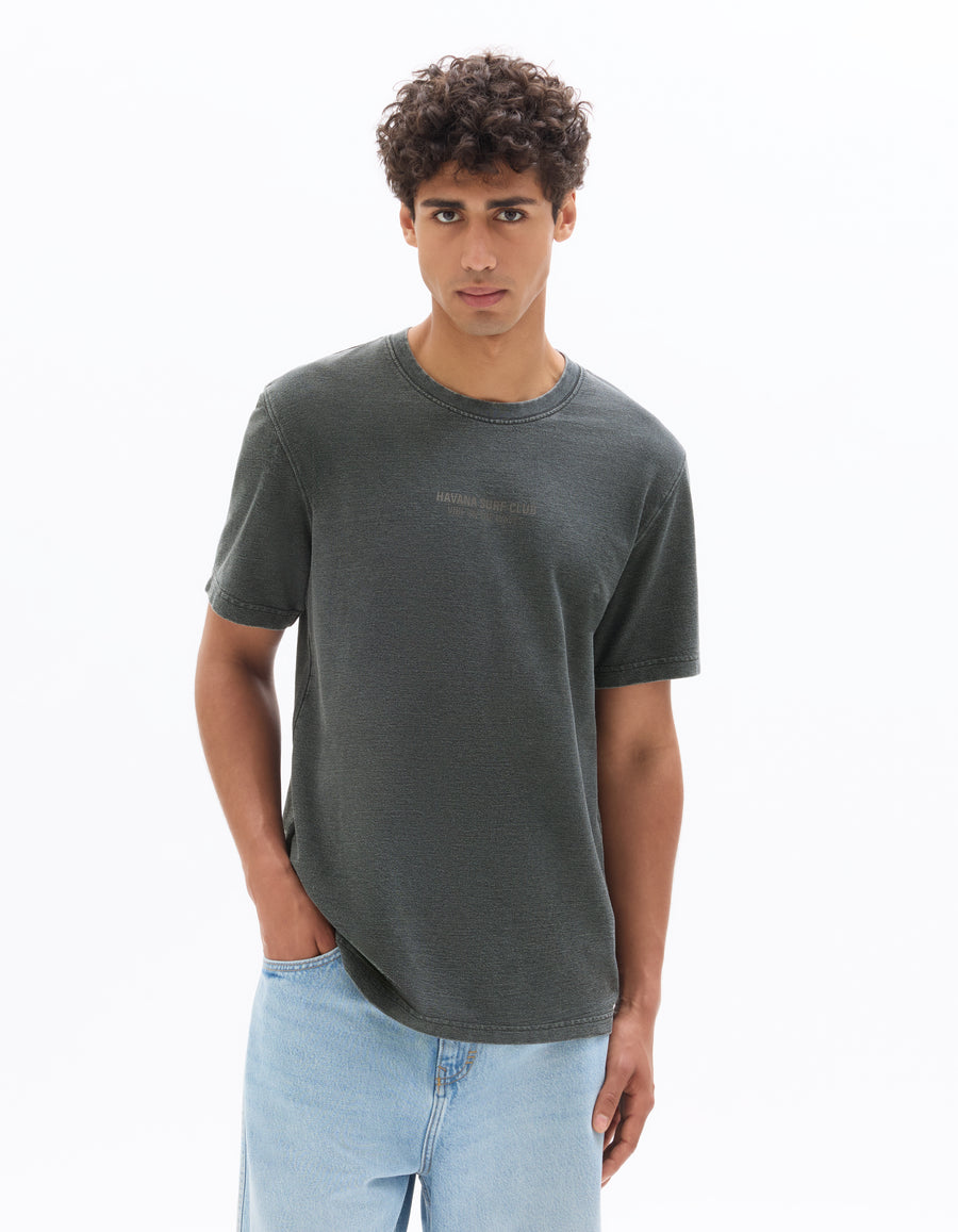 Boxy Fit Poly-Cotton Printed Crew Neck T-Shirts