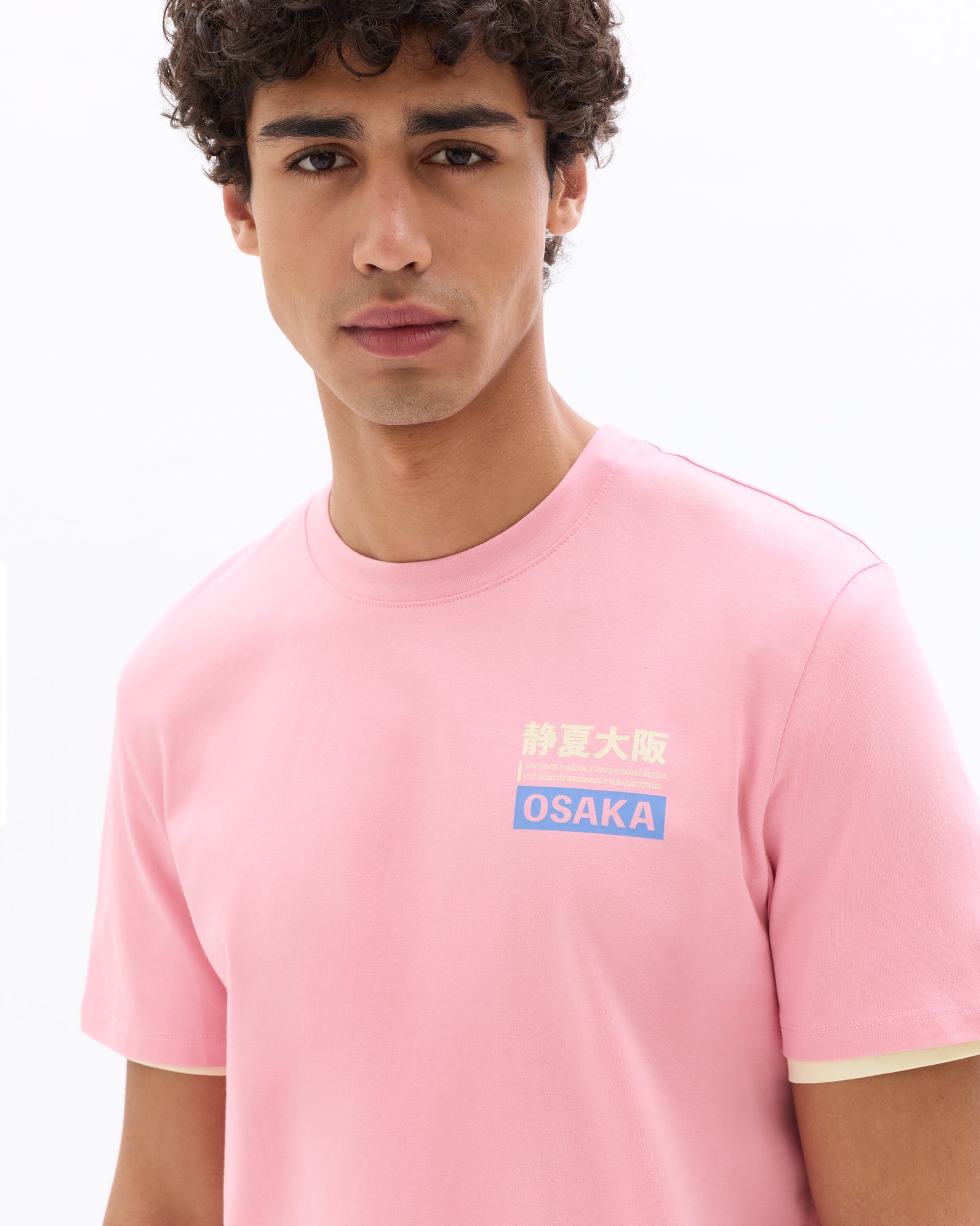 Regular Fit 100% Cotton Printed Round Neck T-Shirt - Pink