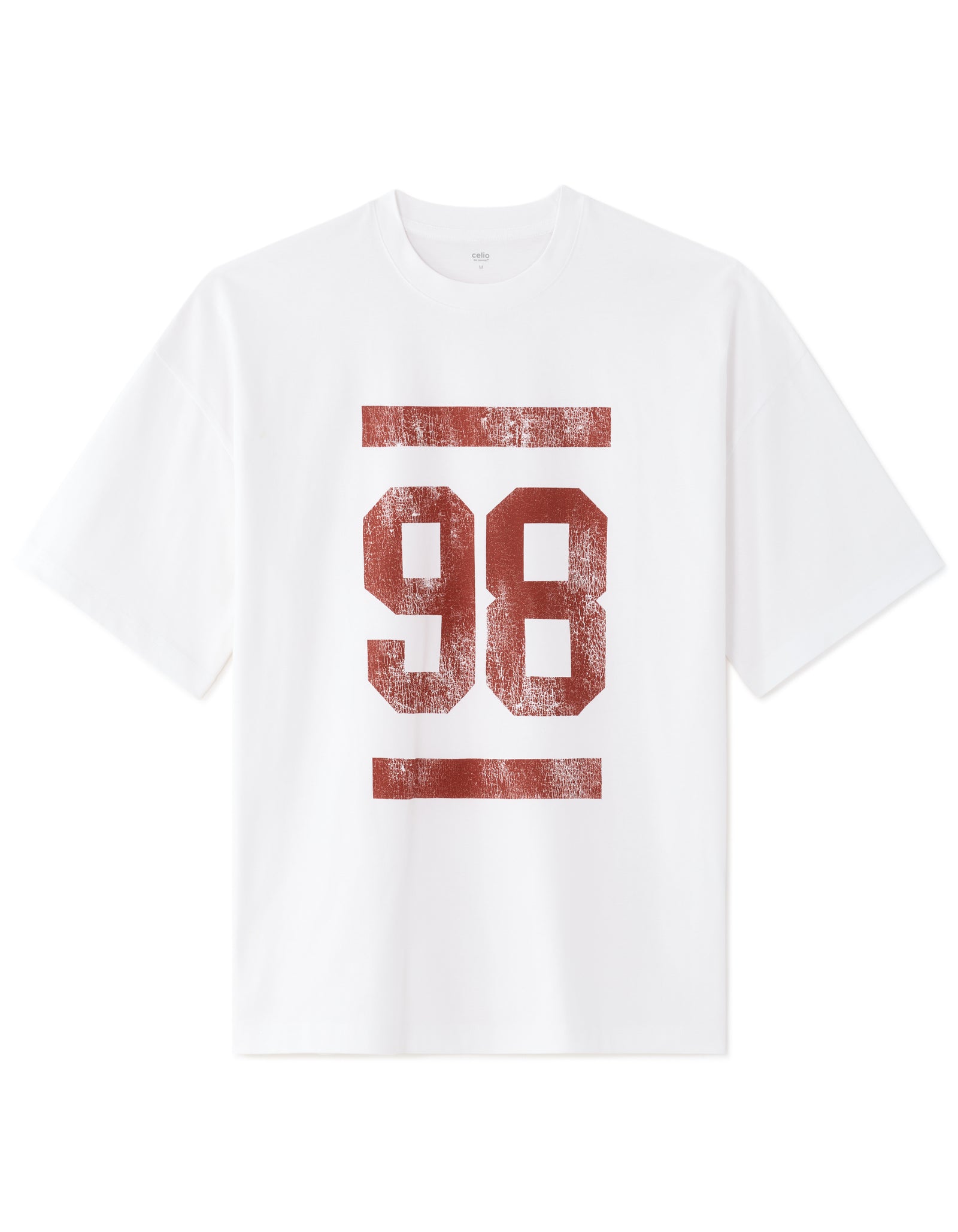 Regular Fit 100% Cotton Printed Crew Neck T-Shirts - Off White