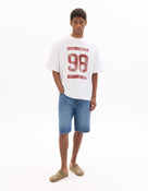 Regular Fit 100% Cotton Printed Crew Neck T-Shirts - Off White