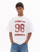 Regular Fit 100% Cotton Printed Crew Neck T-Shirts - Off White