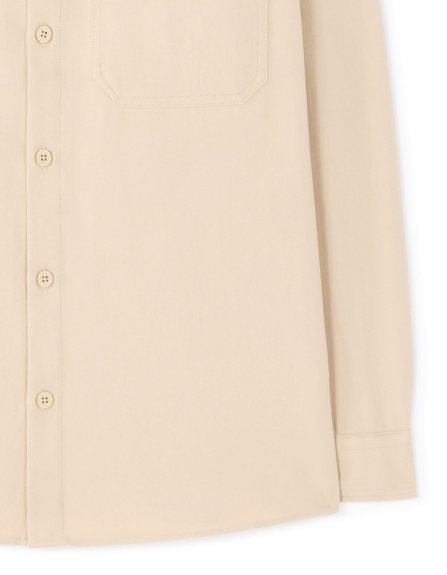 Loose Fit Poly-Viscose Solid Spread Collar Shirts - Beige