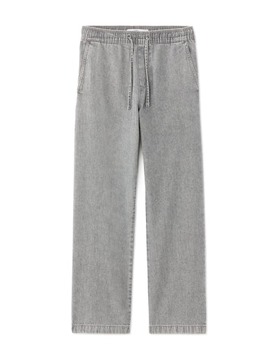 Regular Fit 100% Cotton Solid Casual Trouser - Grey