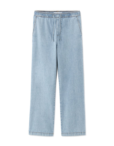Regular Fit 100% Cotton Solid Casual Trouser - Blue