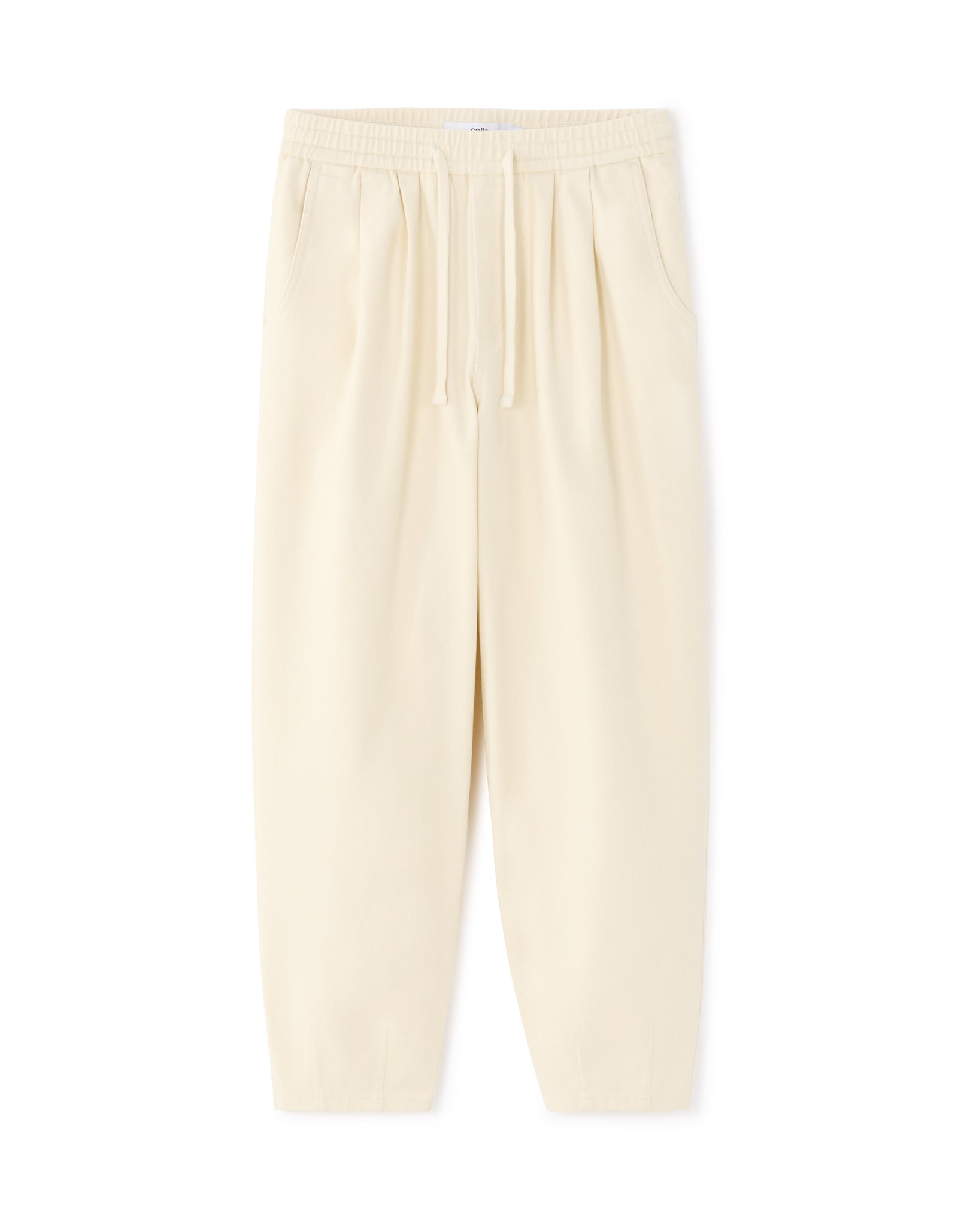 Relaxed Fit 100% Cotton Casual Trousers - White