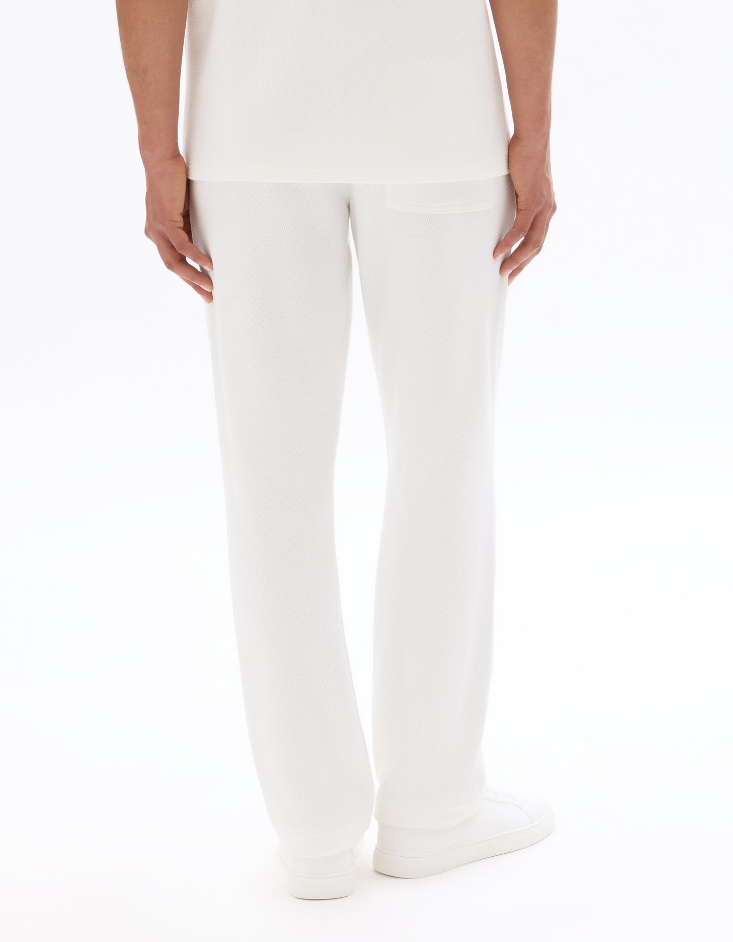 Celio Solid  Cotton White Casual Trouser