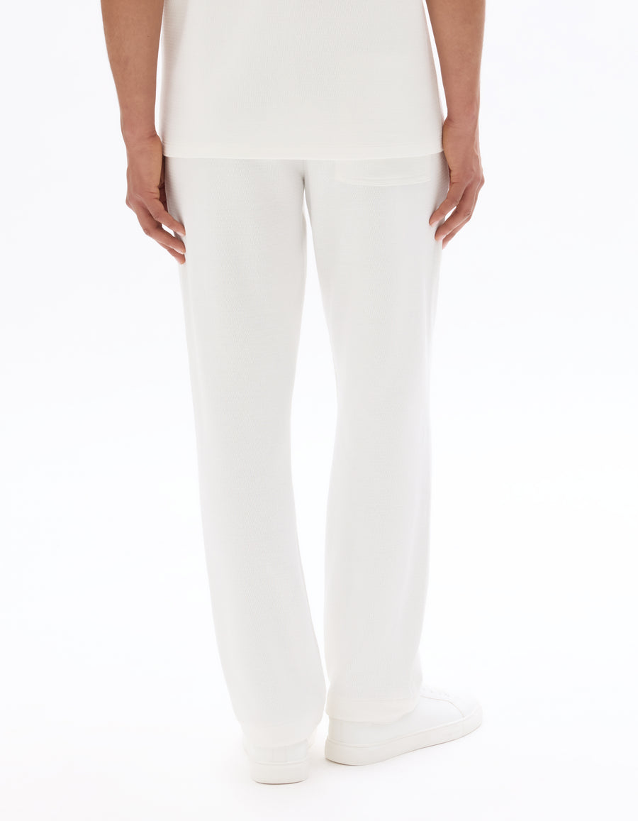Celio Solid  Cotton White Casual Trouser