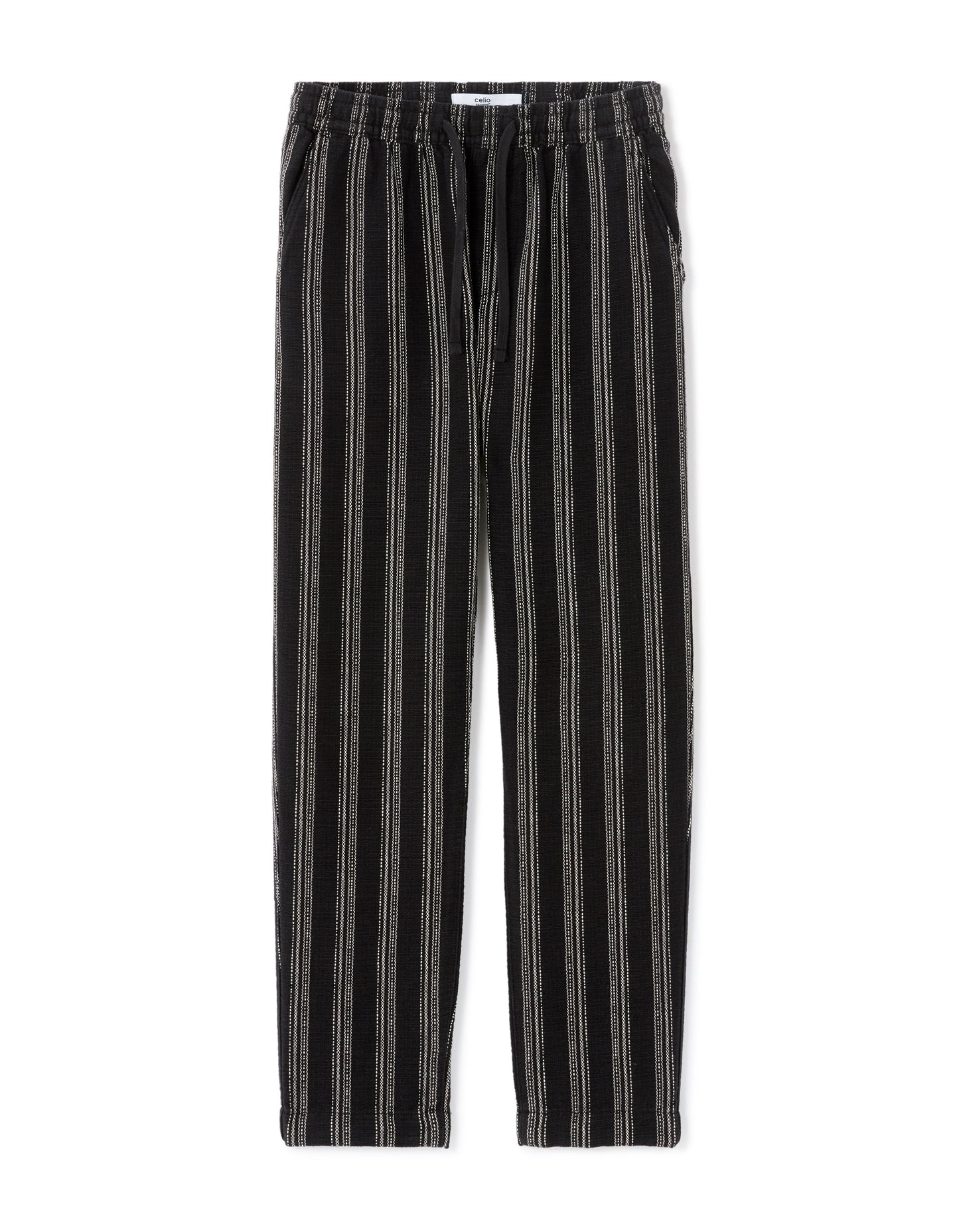 Celio Solid  Cotton Black Casual Trouser