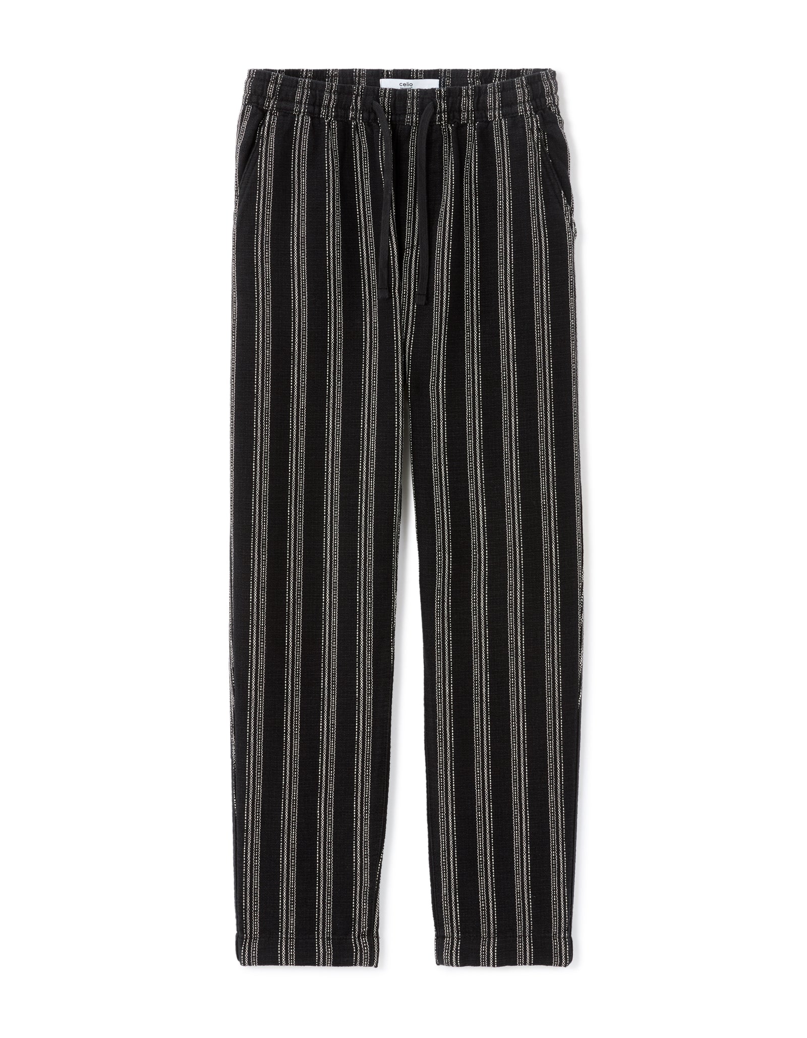 Celio Solid  Cotton Black Casual Trouser